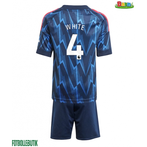 Arsenal Ben White #4 Bortaställ Barn 2025-26 Kortärmad (+ Korta byxor)